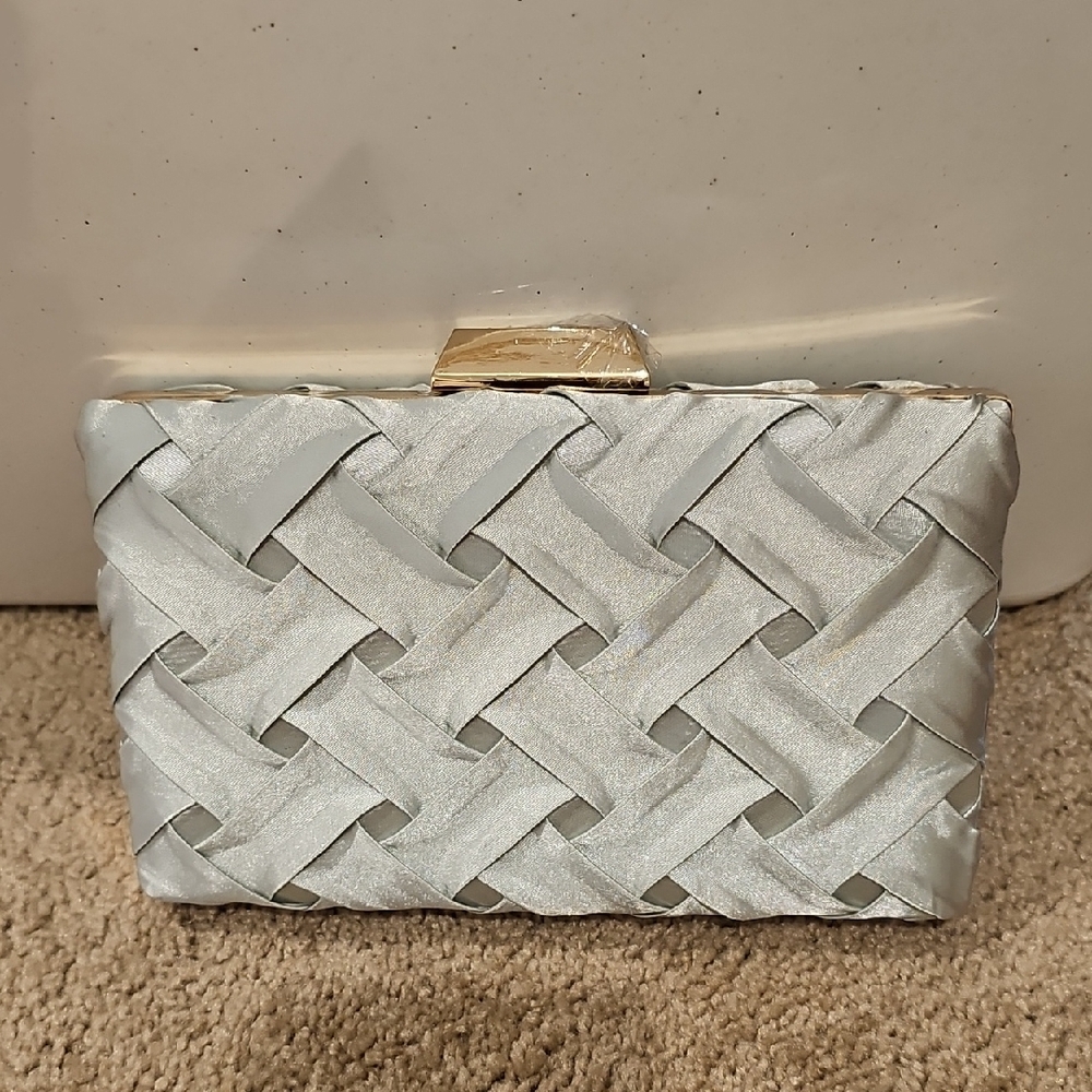 Elegant Silver Clutch Bag